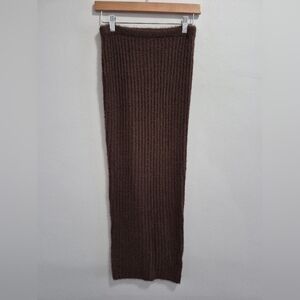 Carli Bybel x Missguided Knit Sweater Brown Maxi Skirt ASOS Size 6